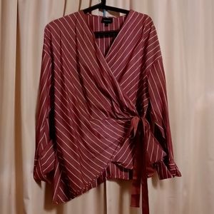 Who What Wear wrap blouse